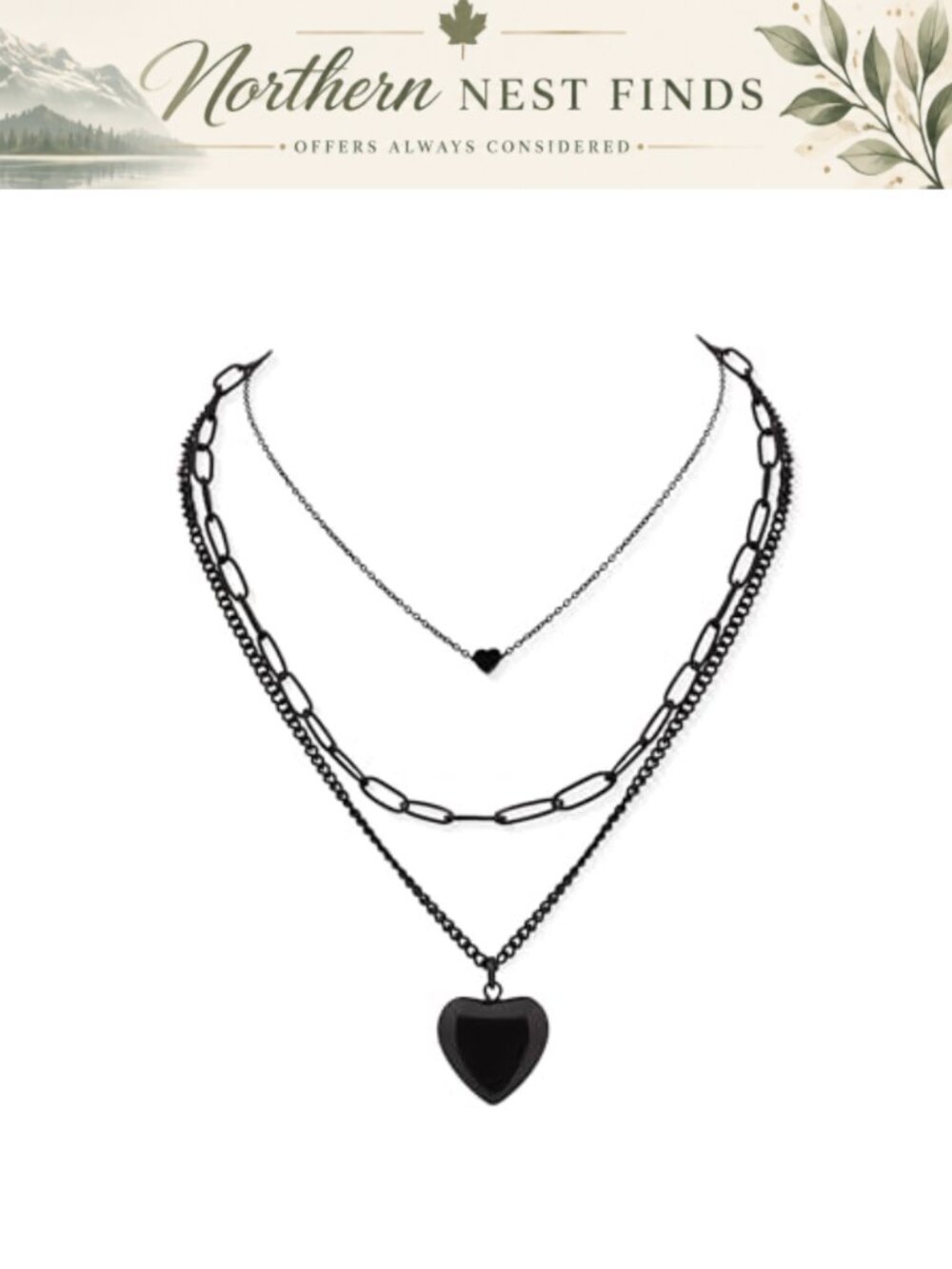 Gothic Punk Emo Layered Necklace Stainless Steel Choker